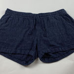 Old Navy  Dark Pinstripe Linen Blend Pull On Shorts L Photo 0