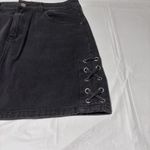 PacSun  Los Angeles Black Denim Jean Skirt Size 28  Cotton Women with side laceup Photo 1
