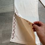 Soft Surroundings Mirage Embroidered Legs Wide Leg High Rise Pull On Pants Sz L Photo 6