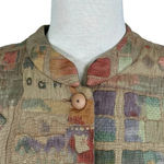Orvis Vintage  Patchwork Quilted Embroidered Button Down Jacket Women Size Large‎ Photo 4