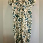 Anthropologie DRA Los Angeles Floral button up jumpsuit Pocket detail Fits M/L Blue Size undefined Photo 1