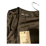 ZARA  Black Satin Slip Midi Dress | NWT‎ | Size Large Photo 2