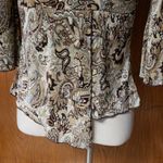 Dress Barn Cute Bohemian Crinkle Faux Wrap Top S Sexy Offset Photo 2