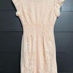 PINKY Boat Neck Lace Short Sleeve Ruched Mini Dress Women’s Sz M NWOT Size M Photo 0
