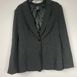Victoria's Secret Body by Victoria Body Women’s Black White Striped Blazer Jacket Size 16 Photo 1