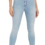 7 For All Mankind | High-Rise Button Fly Skinny Jeans in Vail size 27 Photo 11