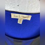 Hem & Thread  S Royal Blue and Black Striped Mesh Overlay Tank Top Photo 4