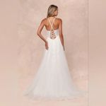 Lulus Glorious Luxury White Sheer Tulle Embroidered Beaded Maxi Dress Size XL Photo 9