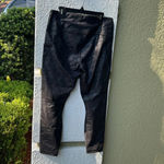 Yogalicious Black Floral Lux High Waist Elastic Free Side Pocket Ankle Leggings Photo 1