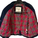 Abercrombie & Fitch VTG  Women's Velvet Crest Blazer Navy "Shrunken" style Medium Photo 4