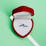 Boutique Sterling Silver wave Ring with sapphires  Photo 0