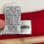 Cathy Daniels  Sweater Womens L Red Beaded Lightweight 3/4 Sleeve Holiday Party Photo 6