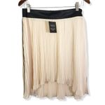 Romeo + Juliet Couture New GOSSIP GIRL, Medium Black, Ivory Cream Pleated Skirt Photo 1