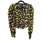 For Love & Lemons ‎ Elisa Marigold Pleated Blouse Sz XS Photo 2