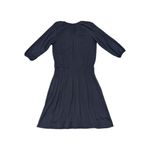 Garnet Hill Poet Knit Dress Tassel Boho Navy Blue Womens Small Cottagecore Plain Photo 1