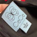 CeCe Floral Long Sleeve Shift Dress Bell Cuff Sleeve Black Red White Size 6 Photo 8