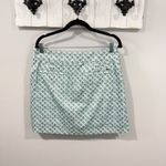 Vineyard Vines  Women’s Performance Mini Skort Teal Gray Geometric Size 8 EUC Photo 2