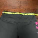 Victoria's Secret Victoria’s Secret Sport VSX Capri Leggings Black Neon Pink Yellow and Blue Small Photo 7
