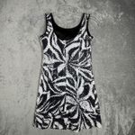 Lilly Pulitzer Dress Womens 00 Black White Zebra Print Sheath Sequins Going Out Photo 2