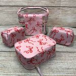 Victoria's Secret ‎ Pink Ribbon Makeup Cosmetic Bag Set 4 Piece Unused Photo 3