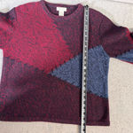 Christopher & Banks Vintage Women’s  90s Patchwork Sweater Size M Pullover Photo 8