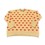 Vince Camuto NWT Womens L Sweater Camel Heart Valentines Day Love Cozy Photo 1