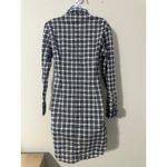 Tomas Maier Plaid Shirt Dress Long Sleeve Collared Button Down Italian SIZE 4 Blue Photo 3