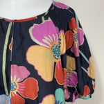 Velvet by Graham & Spencer Floral Dress Size M Puff Sleeve Boho Cotton Silk Size M Photo 2