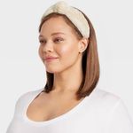 Fuzzy Top Knot Headband nwt Taupe Photo 1