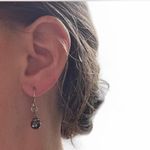 Artisan Metallic Hematite Drop Earrings with Sparkling Marcasite Accents Photo 3