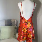 Victoria's Secret Victoria’s Secret Sexy Chemise Lingerie Nightgown Orange Floral Vintage 90s Photo 2