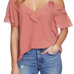 1. State  Dusty Rose Asymmetrical Blouse Photo 0