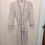 Vintage Floral Robe White and Purple Size undefined Photo 2