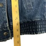 Vintage dark denim moto style jacket size medium Photo 5