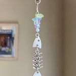 Handmade fish bone phone charm/bag accessory/car decoration🐟🩵 Photo 0