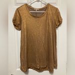 Bordeaux  Anthropologie Metallic Copper 100% Linen Short Sleeve Blouse Shirt Photo 1