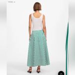 Madewell  Poplin Midi Skirt Stripe Size Medium Photo 2