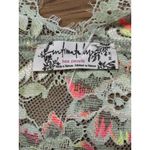 Free People  Lace Bralette‎ Floral Sz Medium Colorful Lightweight Sexy Loungewear Photo 2