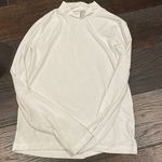 American Apparel thin buttery feel white mock neck / turtleneck white top medium Photo 0
