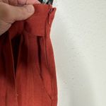 Urban Outfitters Madison Tie-Belt Culotte Pant Rust linen blend Sz XS Photo 6