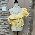 Topshop cotton linen crop top Sz 12 Photo 3