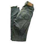 Madewell Black Jeans 9" High Rise Skinny Destroyed Holes Raw Hem Sz 26 Tall Photo 2