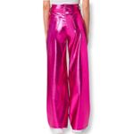 BLANK NYC [] NWT Hot Pink Faux Leather Wide Leg Franklin Pant Photo 2