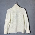 Cozy Casual  Sweater Womens S Cream Turtleneck Ribbed Chunky Pullover Sweater NEW Photo 1