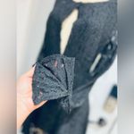 Free People  Cut Out See-Through Lace Teen Witch Mini Dress Black Shearling med Photo 5