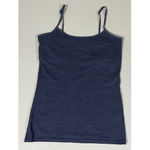 Sonoma SO Navy Blue Marled ‘Perfect Cami’ Shelf-Bra Camisole Tank Top Shirt Size M 💙 Photo 1