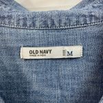 Old Navy  women’s medium wash denim button down long sleeve collar casual shirt M Photo 3