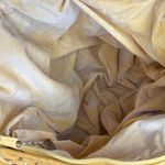 Vintage Retro 1980s Brio! Leather Bag Slouchy Hobo Woven Balloon Purse Yellow Photo 8