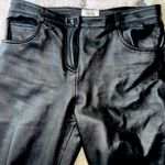 Neiman Marcus  exclusive Black Leather pants. Size 10. Photo 2