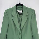 Vintage Pykettes 2 Piece Blazer Vest Set Womens 16 Green Polyester Photo 1